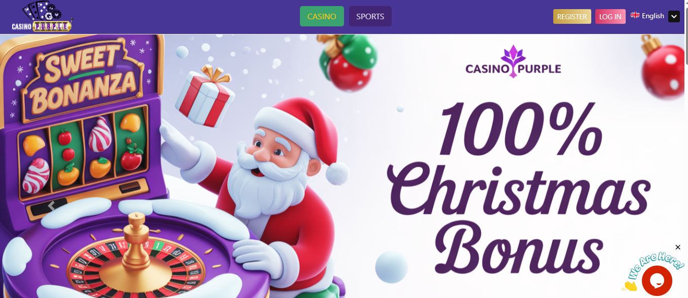 Claim your bonus on Casino Purple homepage