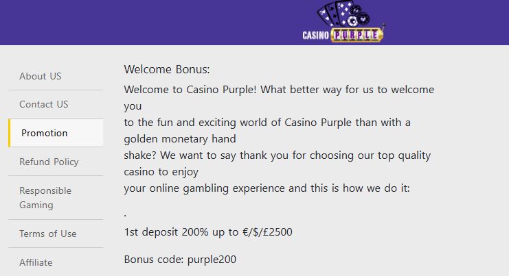 Get welcome bonus 200% up to 2500 with promo code